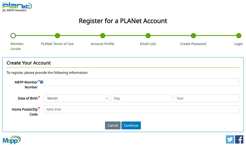 Member Account Registration