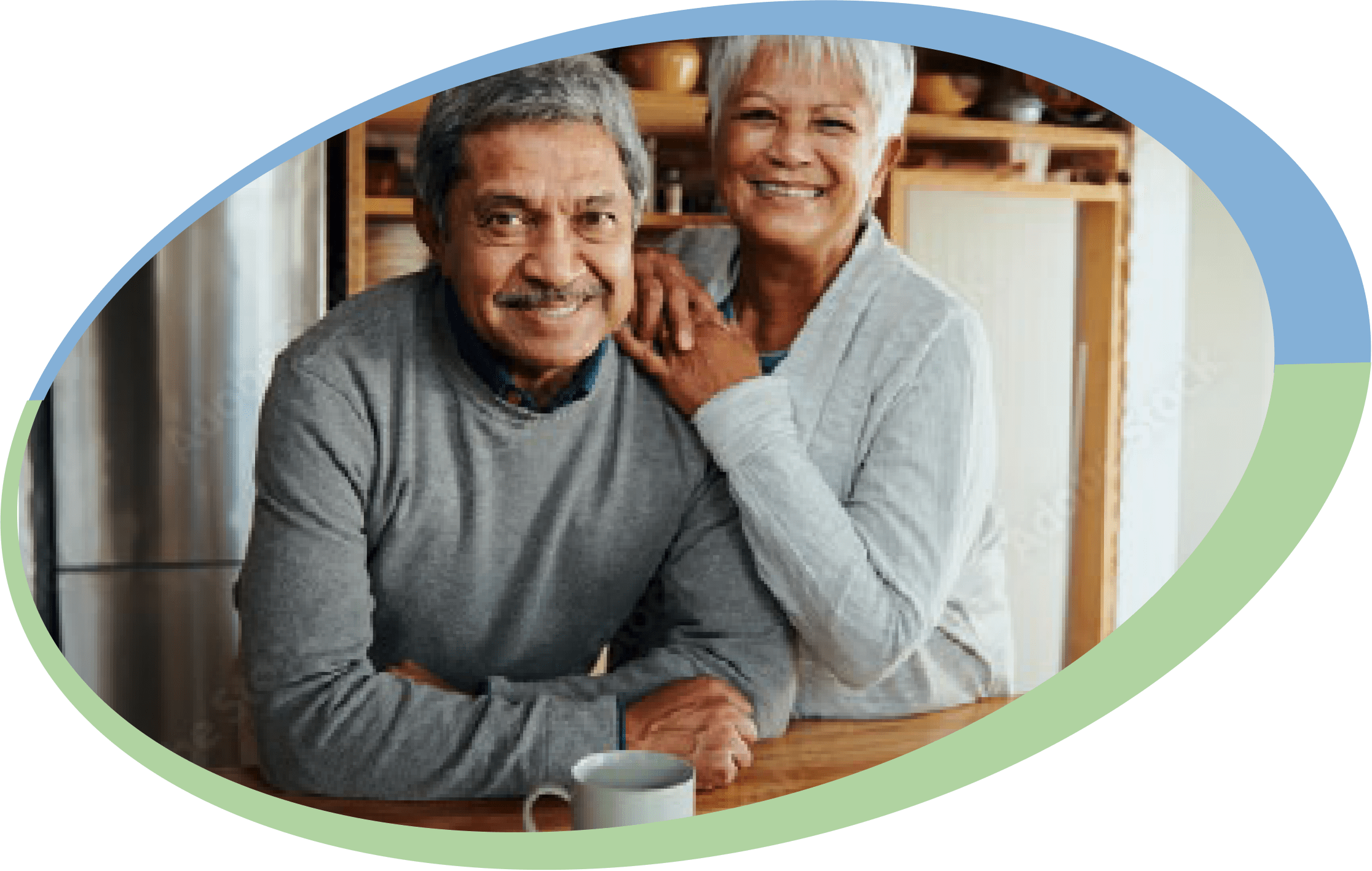 man and woman smiling