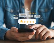 person looking down at phone